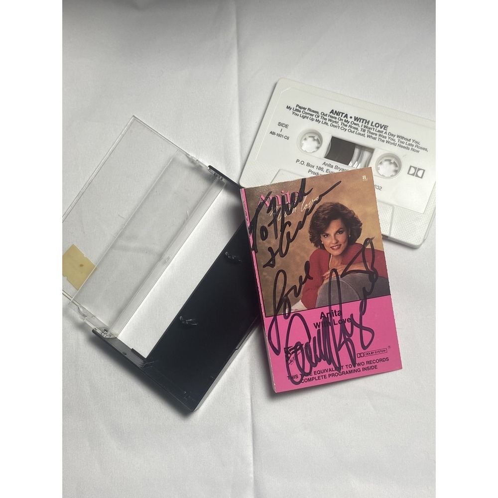 ANITA - WITH LOVE CASSETTE TAPE AUTOGRAPHED  with‎ case Vintage